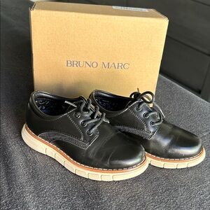 Bruno Marc Kids Black Dress Shoes